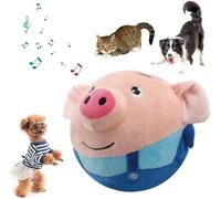 Générique 2024 Jouet en Peluche Mobile couineur pour Chien - Jouet interactif pour Chiot - Sauter, Parler, Chanter(Bleu)