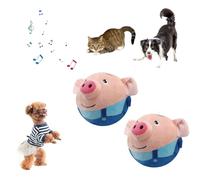 Générique 2024 Jouet en Peluche Mobile couineur pour Chien - Jouet interactif pour Chiot - Sauter, Parler, Chanter(Bleu 2件)