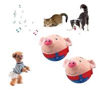 Générique 2024 Jouet en Peluche Mobile couineur pour Chien - Jouet interactif pour Chiot - Sauter, Parler, Chanter(Rouge 2件)