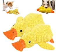 Générique 2024 The Mellow Dog Calming Duck, Calming Duck Dog Toy, Yellow Duck Dog Toy, Calming Duck for Dogs, Noovelo Calming Duck Toy, Dog Toy Duck with Soft Squeaker (Yellow+Yellow)