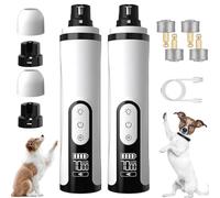 Générique 2025 Heusos Silents Groom Pro Nail Grinder - Cordless Dog & Cat Nail Trimmer with LED Light, 3 Speeds, 2000mAh Rechargeable Battery & 2 Replacement Heads for Thick Nails (2PCS)