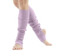 Générique 2025, Jambières pour Femmes pour la Danse et le Yoga | Chaussettes de Danse à Bout Ouvert et Talon | Chaussettes de Fête Côtelées des Années Quatre-Vingts | Chaussettes de Sport Chaudes pour