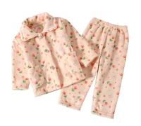 Générique 2025 Lot de 2 Pyjamas pour garçons et Filles,AdolescentTenues Détente Pyjama en Coton Doux Vêtement Nuit Manches Longues Restez au Chaud Hiver Filles 2-10 Ans