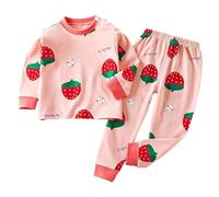 Générique 2025 Lot de 2 Pyjamas pour garçons et Filles Ensemble Pyjama Unisexe Ensembles Mignonne Loungewear décontracté Tenue Haut Pantalon Manches Longues Doux Respirant Petites