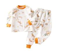Générique 2025 Lot de 2 Pyjamas pour garçons et Filles Ensemble Pyjama Unisexe Ensembles Mignonne Loungewear décontracté Tenue Haut Pantalon Manches Longues Doux Respirant Petites