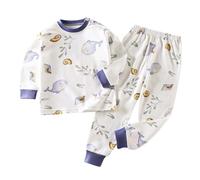 Générique 2025 Lot de 2 Pyjamas pour garçons et Filles Ensemble Pyjama Unisexe Ensembles Mignonne Loungewear décontracté Tenue Haut Pantalon Manches Longues Doux Respirant Petites