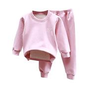 Générique 2025 Lot de 2 Pyjamas pour garçons et Filles,Tenue décontractée Pyjama en Coton Doux Vêtement Nuit Col Rond Confortable vêtements d'automne Petites Filles