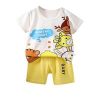 Générique 2025 Lot De 2 Survêtements Ensemble Short Enfant Garçon et T-Shirt Vêtements d'été pour garçons Tenue Mode Confortable Vêtement Tee Shirt Manche Courte Enfants 5 14 Ans