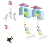 Générique 2025 New Autobounce USB-C Ceiling Cat Teaser, Celery Pets Cat Toy, Smart Auto-Bounce, USB-C Rechargeable, Durable & Chew-Proof Design, Strong Suction Mount - No Drilling Needed (Blue 2pcs)