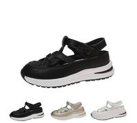 Générique 2025 New Bomre Shoes Bomre Orthopedic Sandals summer Platform Wedge Hollow-Out Closed Toe Platform Wedge Sneaker (1PCS/C,37)