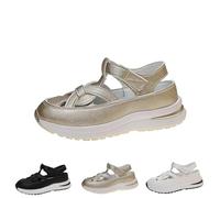 Générique 2025 New Bomre Shoes Bomre Orthopedic Sandals summer Platform Wedge Hollow-Out Closed Toe Platform Wedge Sneaker (1PCS/B,42)