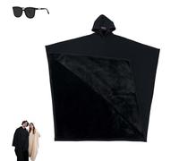 Générique 2025 NEW Cloak Hoodie,Arcane Hoodie,Weighted Cloak Hoodie,Oversized Long Sleeve Sweatshirt,Weighted Hoodie Cloak Blanket for Women and Men (Black)