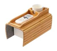 Générique 2025 New Couch Hack, Bamboo Armrest Tray for Couch, Foldable Bamboo Tray with Cup Holder, Bamboo Couch Cup Holder Tray, Couch Caddy Armrest Organizer Tray (Style-A)