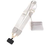 Générique 2025 New Crossbody Lanyard Teacher, Cross Body Lanyard Teacher With Pouch, Can Store Items, Suitable for All Mobile Phone Models (Gray A)