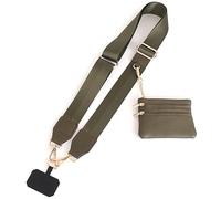 Générique 2025 New Crossbody Lanyard Teacher, Cross Body Lanyard Teacher With Pouch, Can Store Items, Suitable for All Mobile Phone Models (Green)