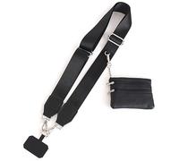 Générique 2025 New Crossbody Lanyard Teacher, Cross Body Lanyard Teacher With Pouch, Can Store Items, Suitable for All Mobile Phone Models (Black B)