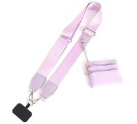 Générique 2025 New Crossbody Lanyard Teacher, Cross Body Lanyard Teacher With Pouch, Can Store Items, Suitable for All Mobile Phone Models (Purple)