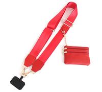 Générique 2025 New Crossbody Lanyard Teacher, Cross Body Lanyard Teacher With Pouch, Can Store Items, Suitable for All Mobile Phone Models (Red A)