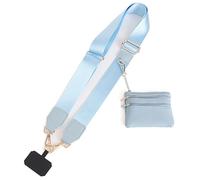 Générique 2025 New Crossbody Lanyard Teacher, Cross Body Lanyard Teacher With Pouch, Can Store Items, Suitable for All Mobile Phone Models (Blue A)