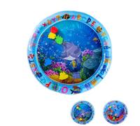 Générique 2025 New Interactive Water Sensory, Pet Cat Water Bed Play Mat, Playmat Cool Comfort Inflatable Waterbed, Cool Comfort Sensory Playmat for Pet (Circle 1)