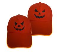 Générique 2025 NEW Jack-O’-Lantern Halloween Pumpkin Hat, Creative Pumpkin Baseball Cap with Lights, Scary Halloween Decoration (Smile)