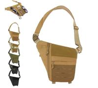 Générique 2025 New Powios Crossbody Bag, Shoulder Crossbody Sling Bag for Men, Large Capacity Multifunctional Outdoor Chest Bag (Khaki A)