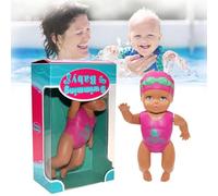 Générique 2025 New Waterproof Swimming Baby Doll, Swimming Baby Doll for Pool, Electric Swimming Water Babies Dolls for Pools/Bathroom Play (Battery-Free Clockwork)