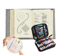 Générique 2025 Nouveau livre de de broderie, livre de points de broderie avec outil de fil d'aiguille, guide de pratique de pour les débutants et les passionnés