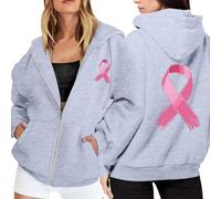 Générique 2025 Nouveau Octobre Ruban Rose Sensibilisation Au Cancer du Sein Femme Sweat à Capuche - Sweats à Capuche pour Femme Contre Le Cancer du Sein Style Sportif Printemps-Automne