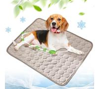 Générique 2025 Nouveau Tapis Rafraichissant Chien, Tapis Rafraîchissant pour Chiens,Auto-Refroidissant Dog Cooling Mat Tapis de Refroidissement en Soie Glacée Durable Ice Silk (Gris, 50 * 60cm)