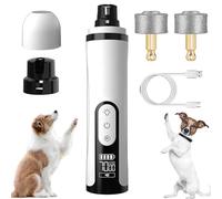Générique 2025 Silents Groom Pro Nail Grinder - Cordless Dog & Cat Nail Trimmer with LED Light, 3 Speeds, 2000mAh Rechargeable Battery & 2 Replacement Heads for Thick Nails (1PCS)