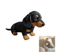 Générique 2025 Soft Dachshund Plush Dogs - Interactive Emotional Healing Comfort Stuffed Animal, Cute Dog for Endless Snuggles, Relaxation & All Kids (Black)