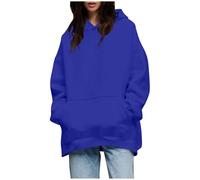 Générique 2025 Sweatshirt de Maison pour Femme avec Capuche Manches Longues Automne Hiver Chaud Décontractés Sweatshirt Comfort Everyday Couleur Unie Mode Pullover