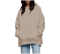 Générique 2025 Sweatshirt de Maison pour Femme avec Capuche Manches Longues Automne Hiver Chaud Décontractés Sweatshirt Comfort Everyday Couleur Unie Mode Pullover