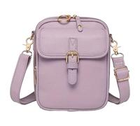 Générique 2025 Upgrade Vintage Double Layer Large Capacity Mini Messenger Bag, Vintage Messenger Bag, Unisex Messenger Bags Crossbody (Purple)
