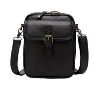 Générique 2025 Upgrade Vintage Double Layer Large Capacity Mini Messenger Bag, Vintage Messenger Bag, Unisex Messenger Bags Crossbody (Black)