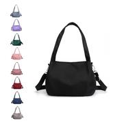 Générique 2025New Light and Versatile Casual Bag, Nylon Waterproof Shoulder Crossbody Bag With Multiple Pockets, for Women Daily Use (Black)