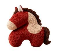 Générique 2026 Année du Cheval Jouet en Peluche | Traditionnelle Douce - Jouets en Peluche De Cheval - pour Famille Amis Anniversaire Noël Chinois Maison Chambre D'
