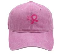 Générique 2026 Cancer du Sein Octobre Rose Chapeau, Ruban Rose de Sensibilisation au Cancer du Sein d'Octobre Casquette de Baseball, Hip Hop Chapeaux pour Homme et Femme