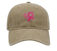 Générique 2026 Cancer du Sein Octobre Rose Chapeau, Ruban Rose de Sensibilisation au Cancer du Sein d'Octobre Casquette de Baseball, Hip Hop Chapeaux pour Homme et Femme