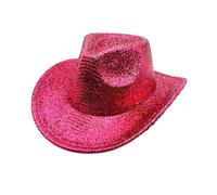 Générique 2026 Chapeau Cowboy Unisexe pour Festivals Accessoire Western Scène avec Bord Large (Red, M)