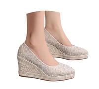 Générique 2026 Chaussures à Talons épais : / Escarpins Tendance Automne à Bout Pointu et Bout Ouvert avec Semelles en Corde tressée