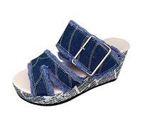Générique 2026 Chaussures de Mode pour Dames Sandales d'été compensées Design Femme Belles Pantoufles Sandales bohèmes