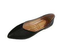 Générique 2026 Chaussures décontractées Plates Confortables et Peu Profondes en Cuir de Couleur Unie pour Dames