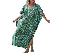 Générique 2026 Chemisier de Plage Séchage Rapide Teinture Ample Robe Vacances Jupe Bikini Crème Solaire Chemise (Army Green, One Size)