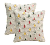 Générique 2026 Christmas Throw Pillow Covers - 45x45cm Christmas Pillowcase | 2PCS Christmas Decorative Pillow Covers For Office, Cafe, Bedroom, Balcony, Sofa, Couch, Bed, Home