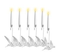 Générique 2026 Clip On Candles for Christmas Trees, Flameless Battery-Operated with Remote - 6 Shapes for Christmas Tree & Party Decor, Safe for Kids/Pets (Birds,6Pcs)