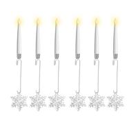 Générique 2026 Clip On Candles for Christmas Trees, Flameless Battery-Operated with Remote - 6 Shapes for Christmas Tree & Party Decor, Safe for Kids/Pets (Snowflakes,6Pcs)