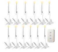 Générique 2026 Clip On Candles for Christmas Trees, Flameless Battery-Operated with Remote - 6 Shapes for Christmas Tree & Party Decor, Safe for Kids/Pets (Birds,12Pcs)
