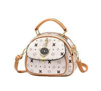 Générique 2026 Coefficienta Sac en cuir classique multifonction avec compartiments et bandoulière large réglable pour les mains (Beige1, One Size)